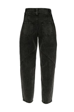 Jeans Catarina in cotone grigio scuro ISABEL MARANT | PA0369FBB3H02I02DG